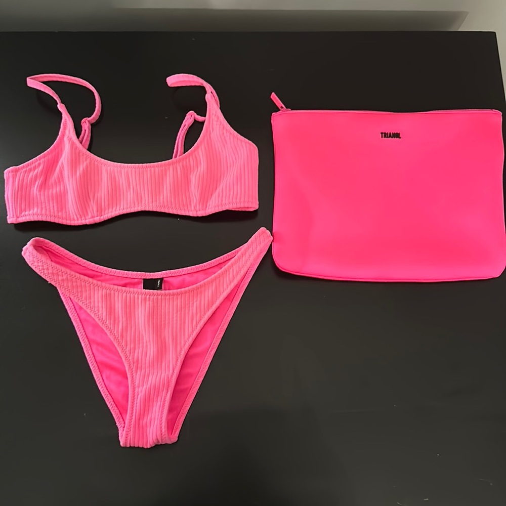 Triangl Pink Maci - Belini Swimsuit + Bag